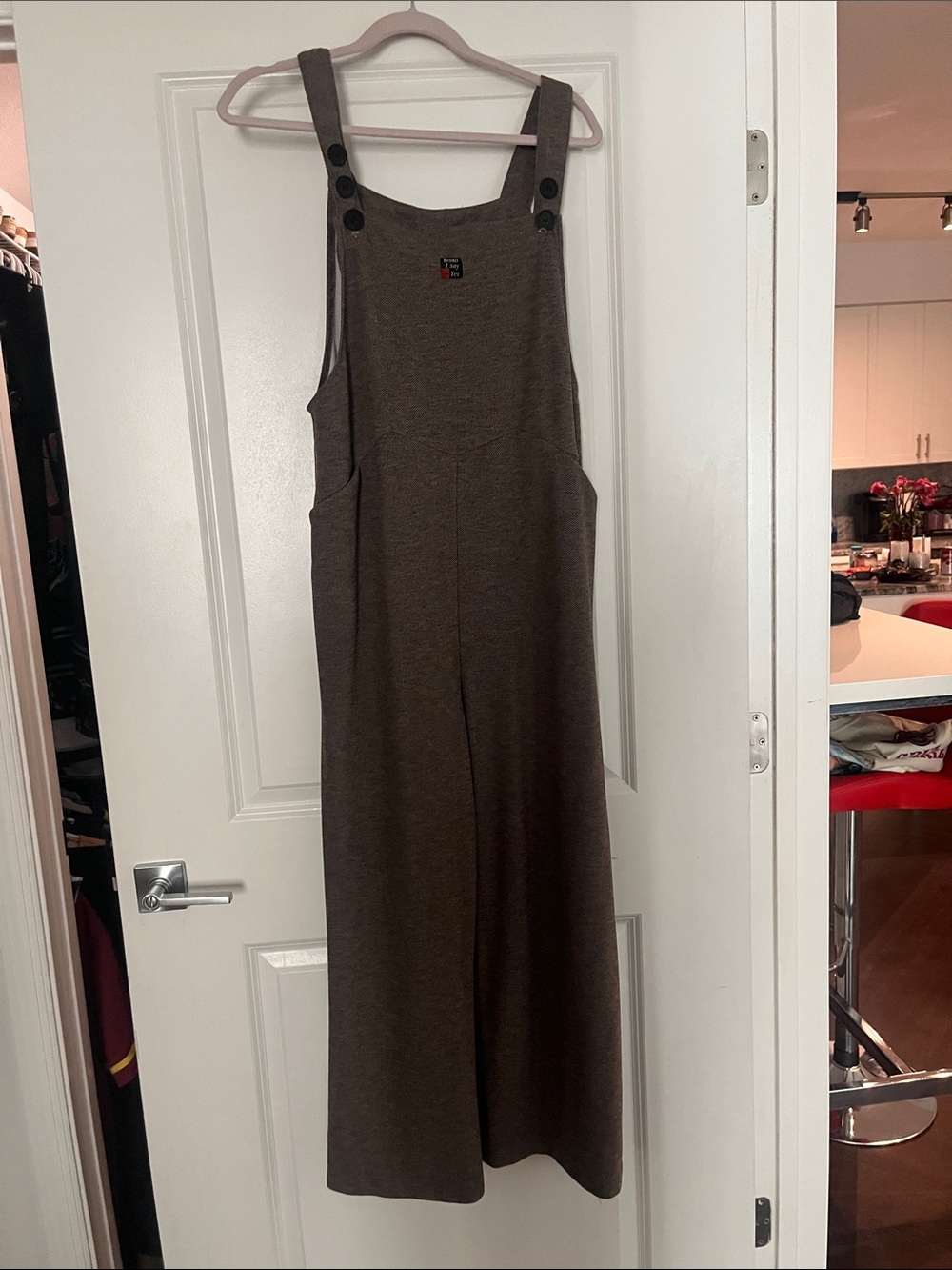 Women’s Brown Wide-Leg Overall Jumpsuit